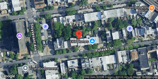 Aerial map of 431 PULASKI STREET, Brooklyn