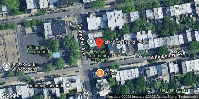 Aerial map of 145 TOMPKINS AVENUE, Brooklyn