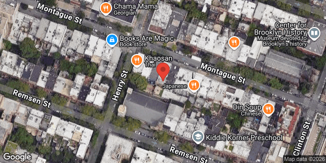 Aerial map of 134 MONTAGUE STREET, Brooklyn