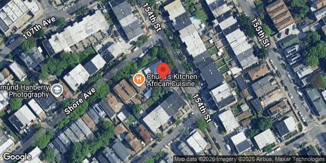 Aerial map of 107-28 154 STREET, Queens
