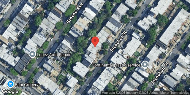 Aerial map of 71 BLEECKER STREET, Brooklyn