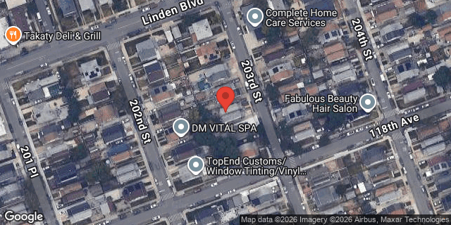 Aerial map of 117-22 203 STREET, Queens