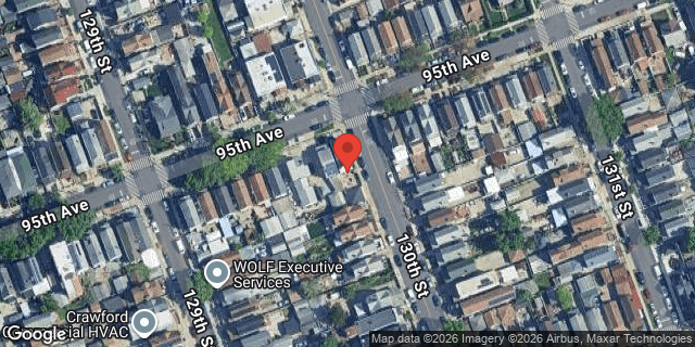 Aerial map of 129-24 95 AVENUE, Queens
