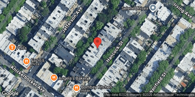 Aerial map of 1345 HANCOCK STREET, Brooklyn