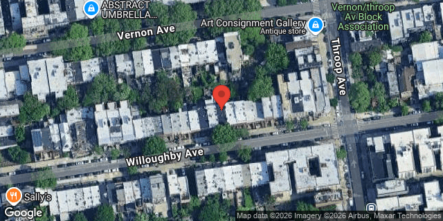 Aerial map of 629 WILLOUGHBY AVENUE, Brooklyn