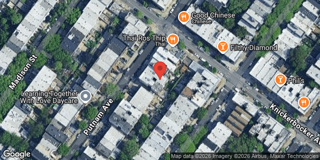 Aerial map of 1386 PUTNAM AVENUE, Brooklyn