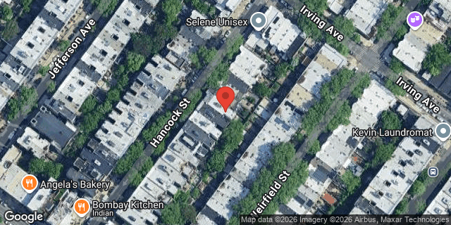 Aerial map of 1360 HANCOCK STREET, Brooklyn