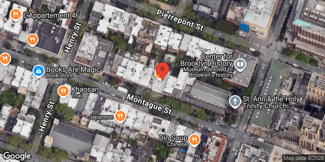 Aerial map of 151 MONTAGUE STREET, Brooklyn