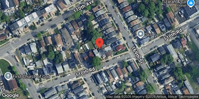 Aerial map of 168-09 110 ROAD, Queens