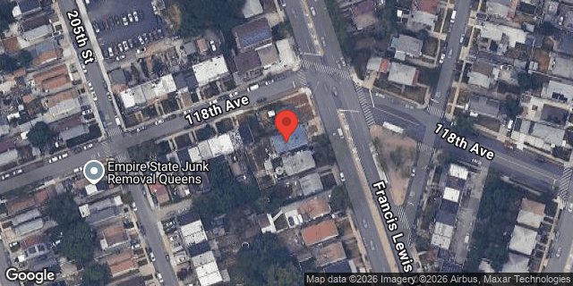 Aerial map of 118-08 FRANCIS LEWIS BLVD, Queens