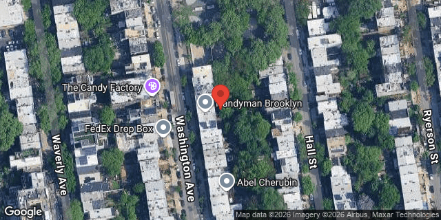 Aerial map of 131 WASHINGTON AVENUE, Brooklyn