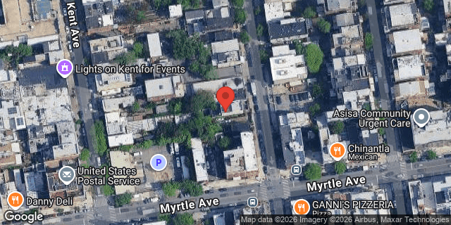 Aerial map of 134 FRANKLIN AVENUE, Brooklyn