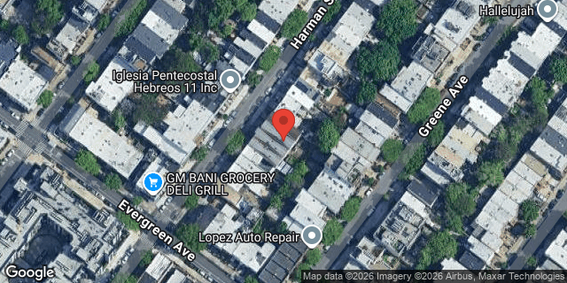 Aerial map of 60 HARMAN STREET, Brooklyn