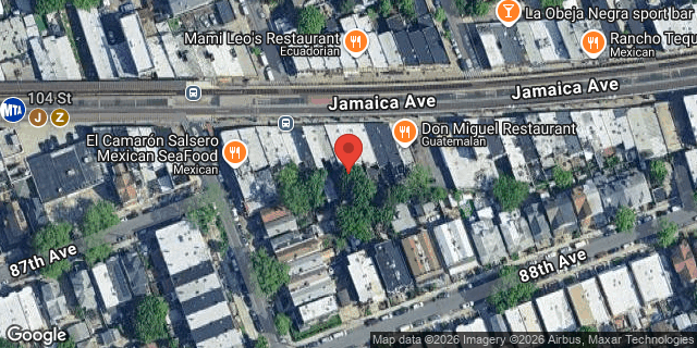 Aerial map of 104-18 JAMAICA AVENUE, Queens