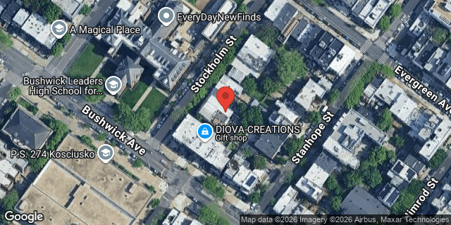 Aerial map of 12 STOCKHOLM STREET, Brooklyn