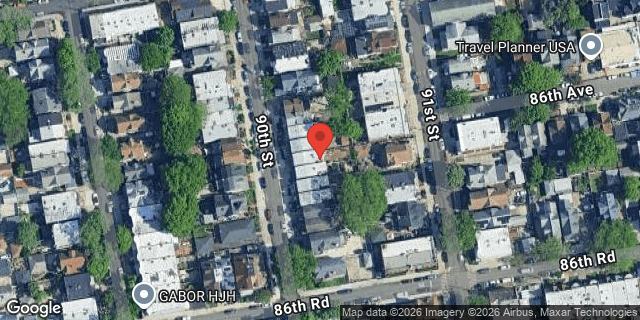 Aerial map of 85-27 90 STREET, Queens