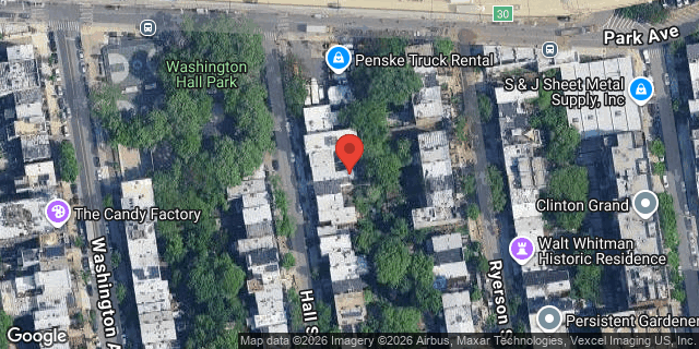 Aerial map of 87 HALL STREET, Brooklyn