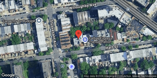 Aerial map of 407 HART STREET, Brooklyn