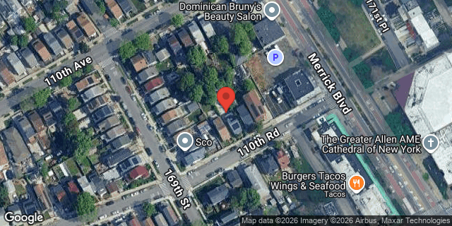 Aerial map of 169-13 110 ROAD, Queens