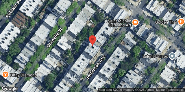 Aerial map of 1407 JEFFERSON AVENUE, Brooklyn
