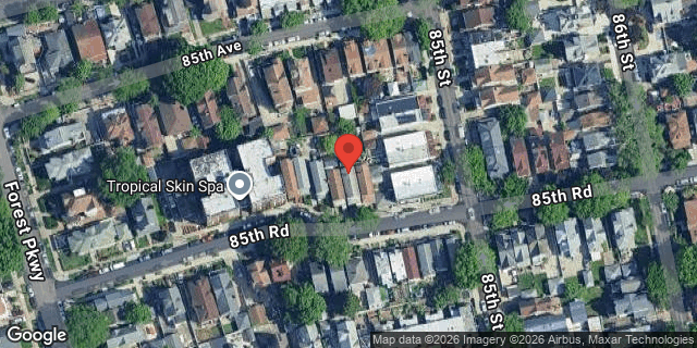 Aerial map of 84-41 85 ROAD, Queens