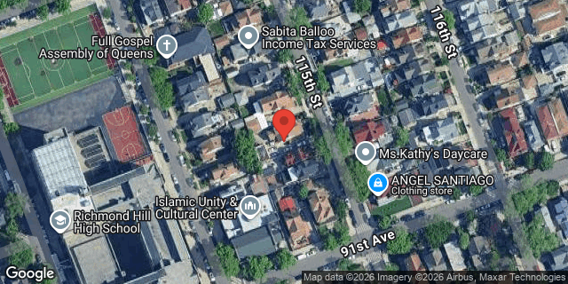 Aerial map of 89-32 115 STREET, Queens