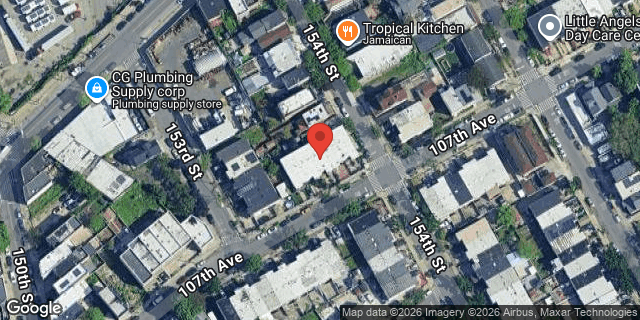 Aerial map of 153-15 107 AVENUE, Queens