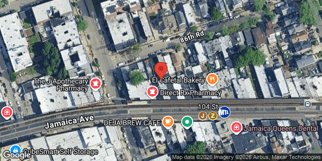 Aerial map of 102-09 JAMAICA AVENUE, Queens