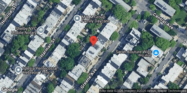 Aerial map of 1181 GREENE AVENUE, Brooklyn