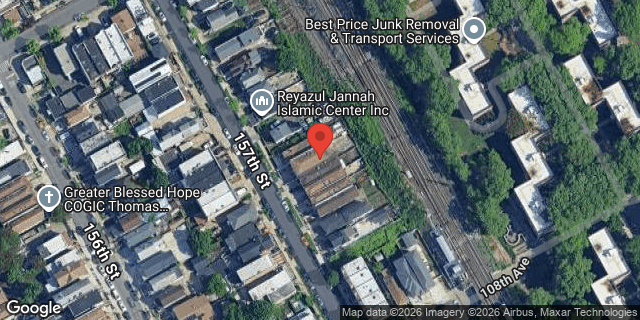Aerial map of 107-35 157 STREET, Queens