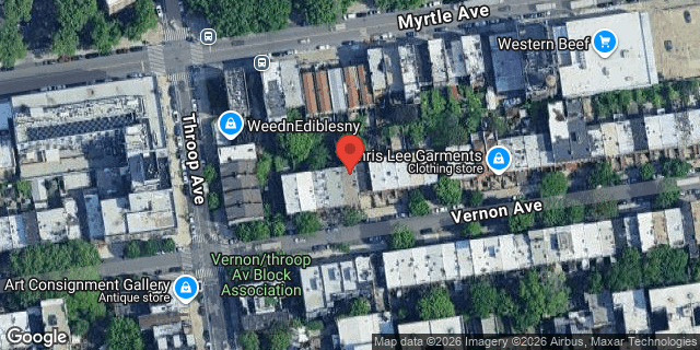 Aerial map of 225 VERNON AVENUE, Brooklyn