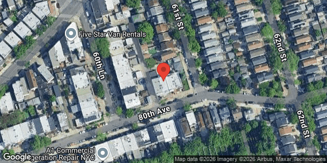 Aerial map of 60-65 80 AVENUE, Queens