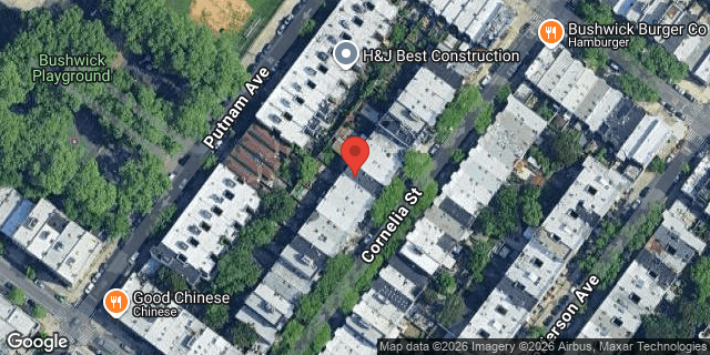 Aerial map of 329 CORNELIA STREET, Brooklyn