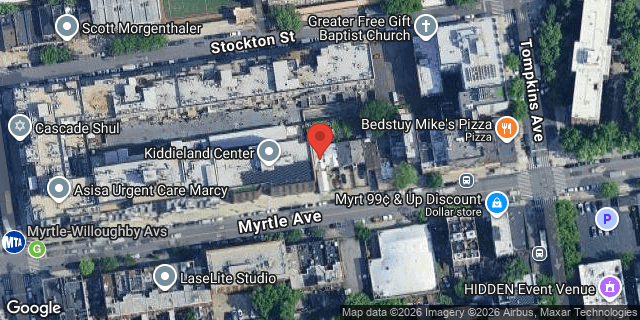 Aerial map of 877 MYRTLE AVENUE, Brooklyn