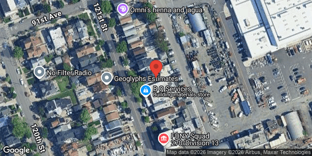 Aerial map of 91-25 121 STREET, Queens
