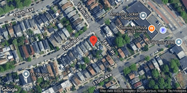Aerial map of 167-50 109 ROAD, Queens