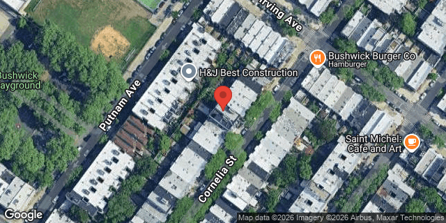 Aerial map of 339 CORNELIA STREET, Brooklyn