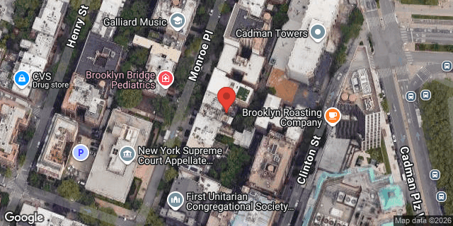 Aerial map of 36 MONROE PLACE, Brooklyn