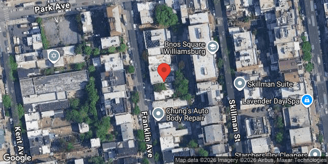 Aerial map of 103 FRANKLIN AVENUE, Brooklyn