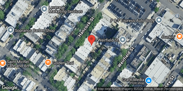 Aerial map of 1420 HANCOCK STREET, Brooklyn