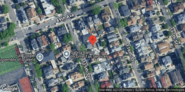 Aerial map of 89-15 115 STREET, Queens