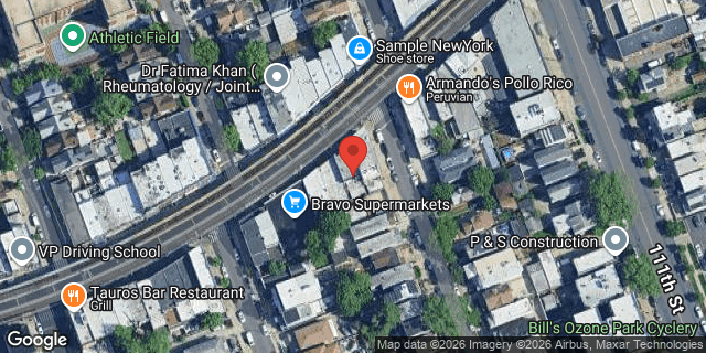 Aerial map of 109-18 JAMAICA AVENUE, Queens