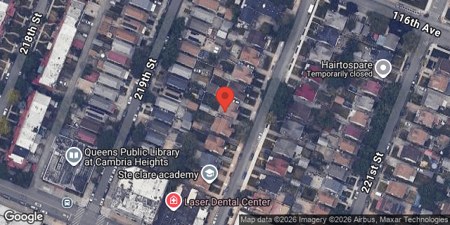 Aerial map of 116-28 220 STREET, Queens