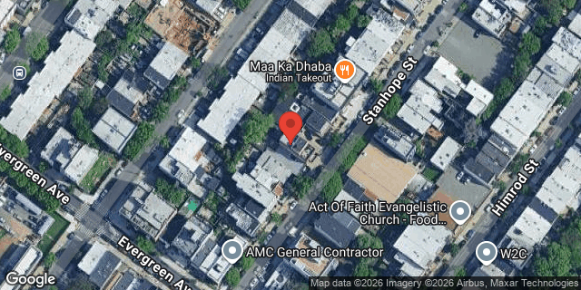 Aerial map of 55 STANHOPE STREET, Brooklyn