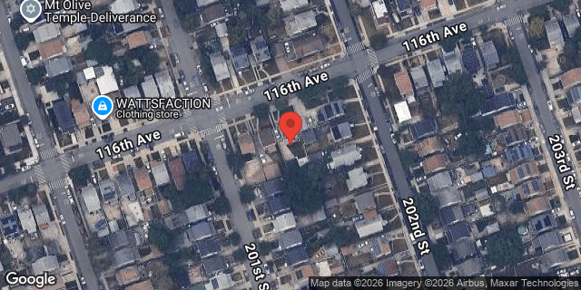Aerial map of 201-08 116 AVENUE, Queens
