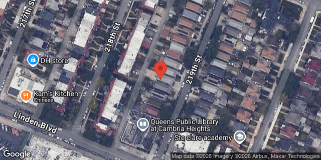 Aerial map of 116-34 219 STREET, Queens
