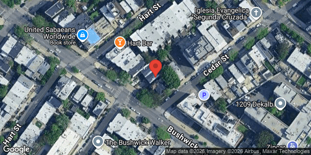 Aerial map of 743 BUSHWICK AVENUE, Brooklyn