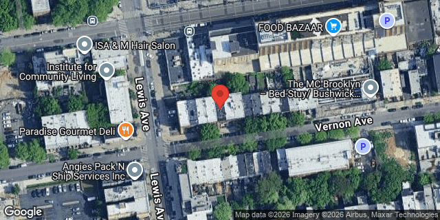 Aerial map of 347 VERNON AVENUE, Brooklyn