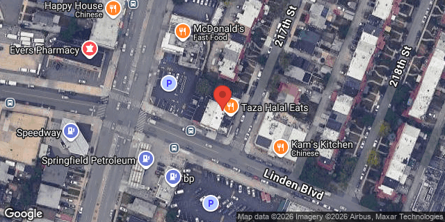 Aerial map of 216-17 LINDEN BOULEVARD, Queens