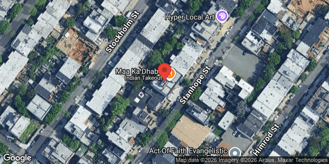 Aerial map of 65 STANHOPE STREET, Brooklyn